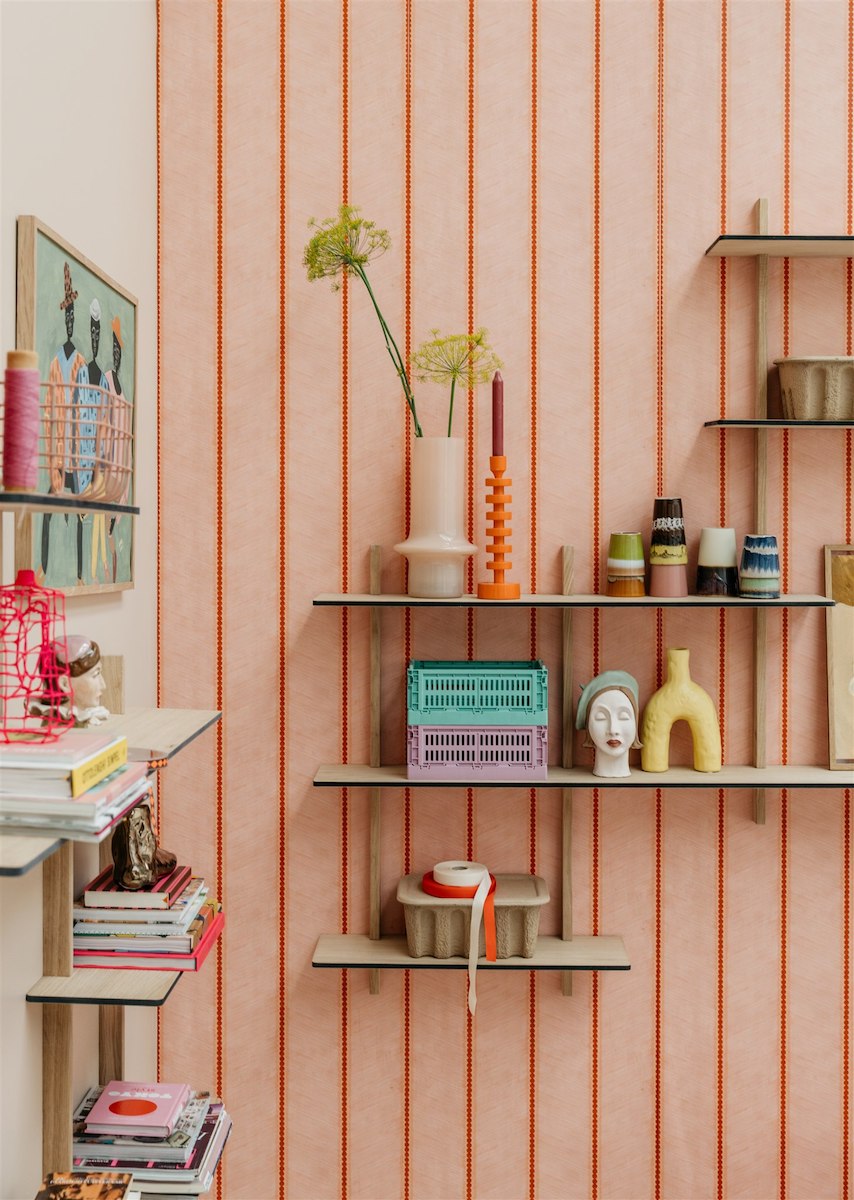 Behang Chevron sienna
