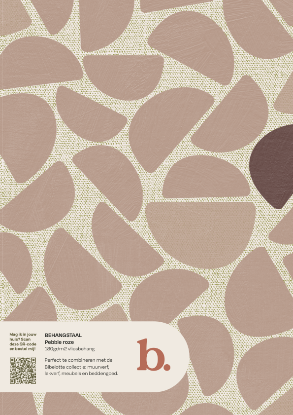 Behang Pebble roze behangstaal