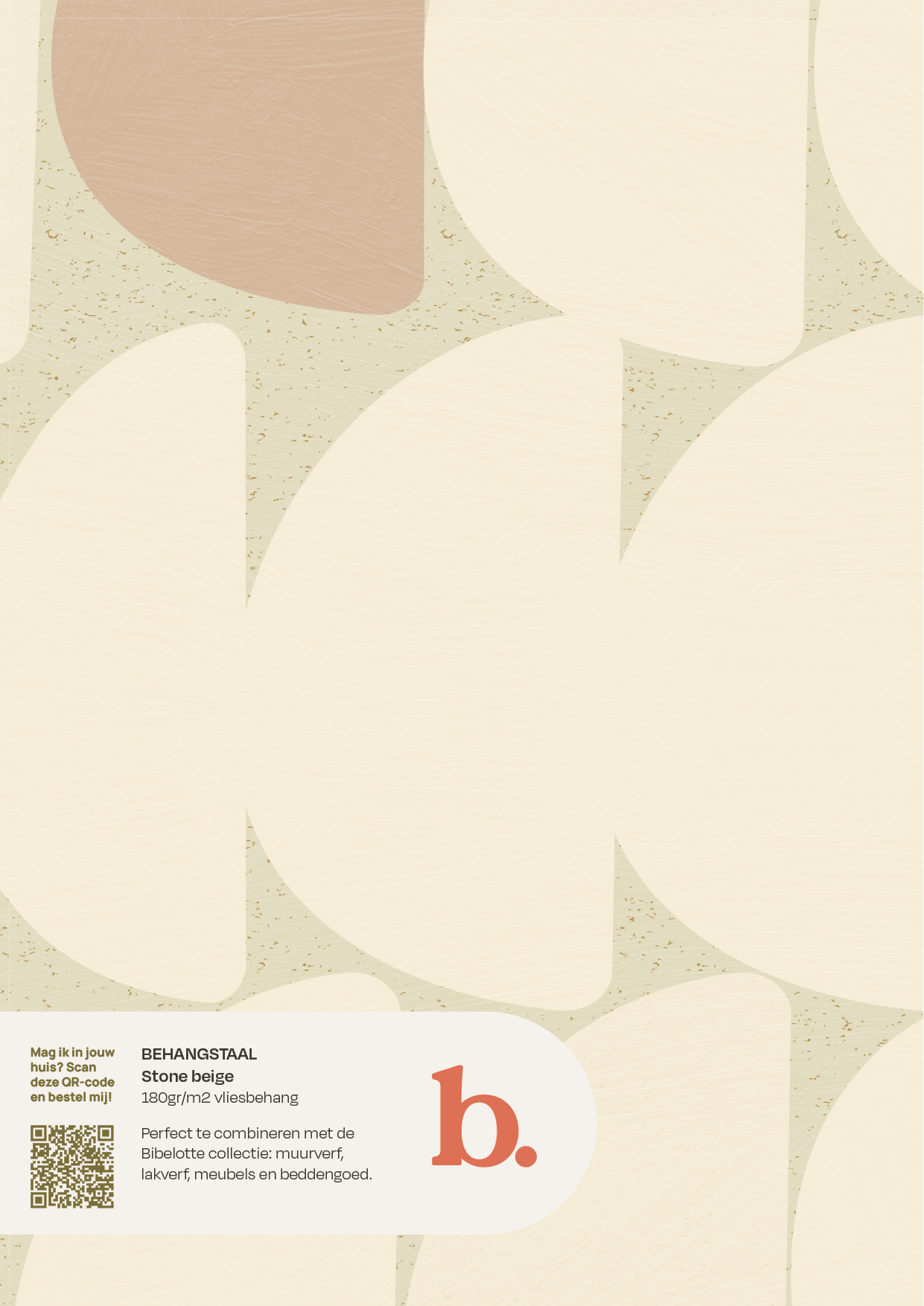 Stone beige behangstaal