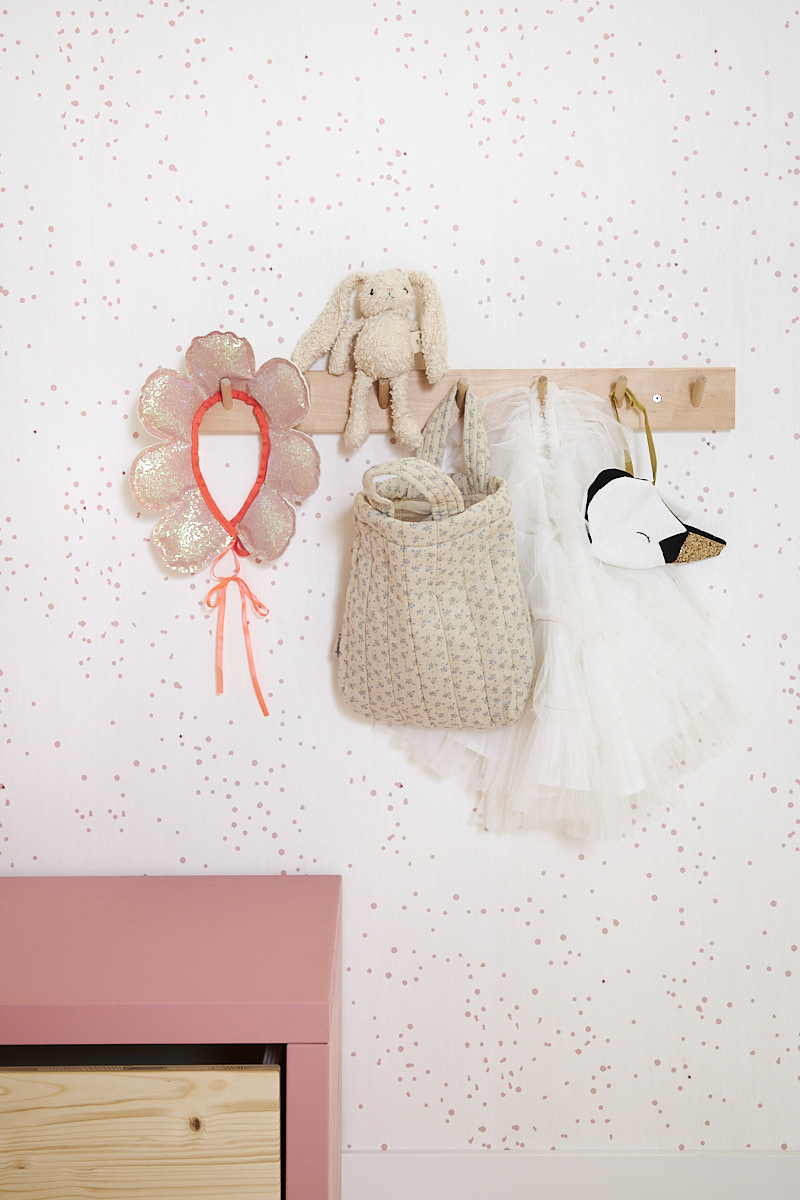Behang Dottig roze