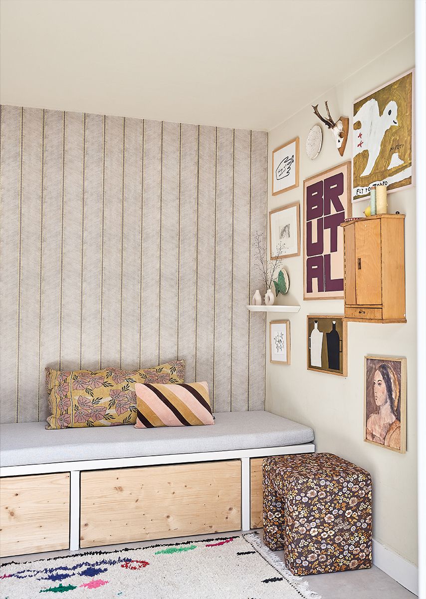 Behang Chevron taupe
