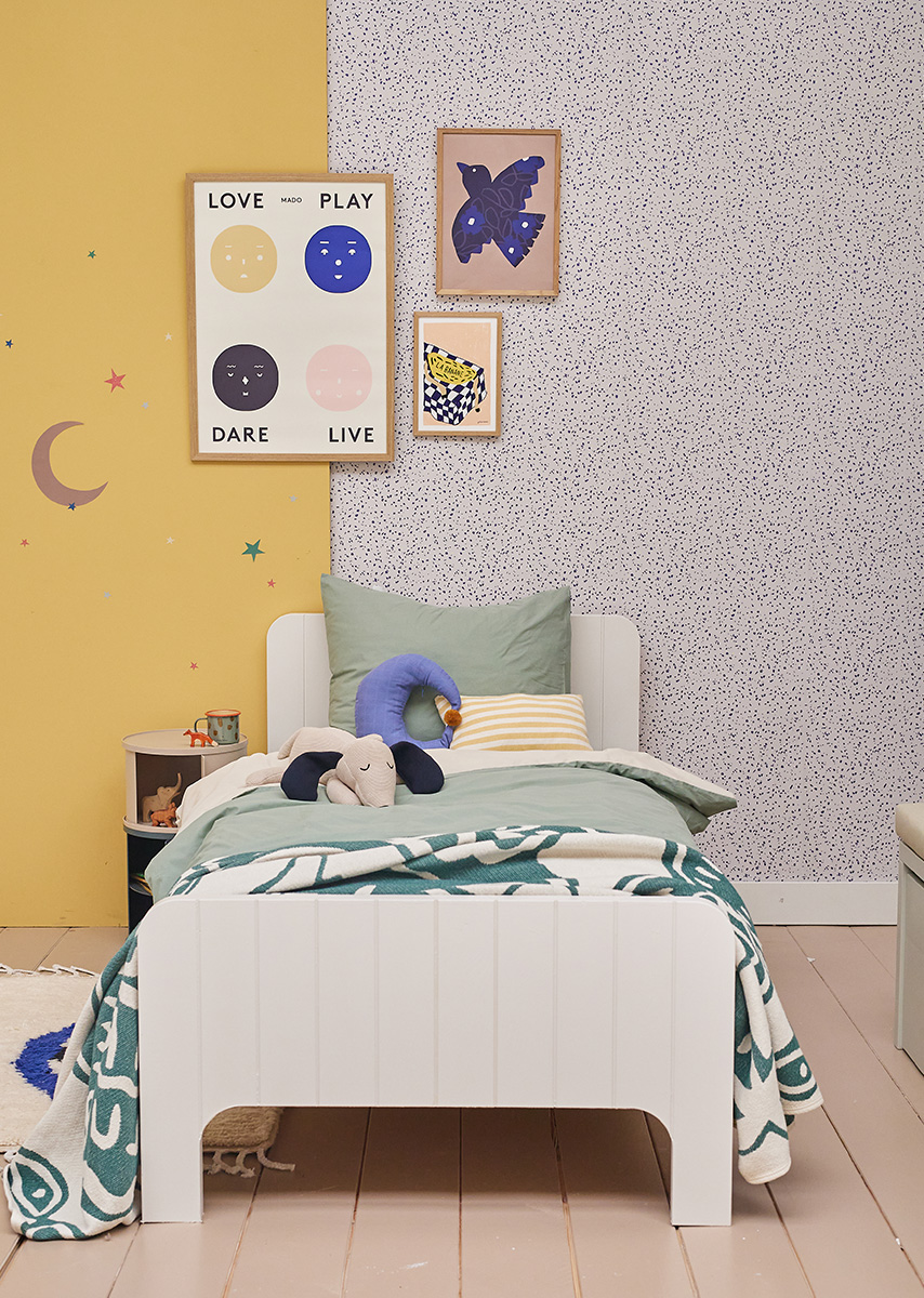 Behang Terrazzo Kobalt