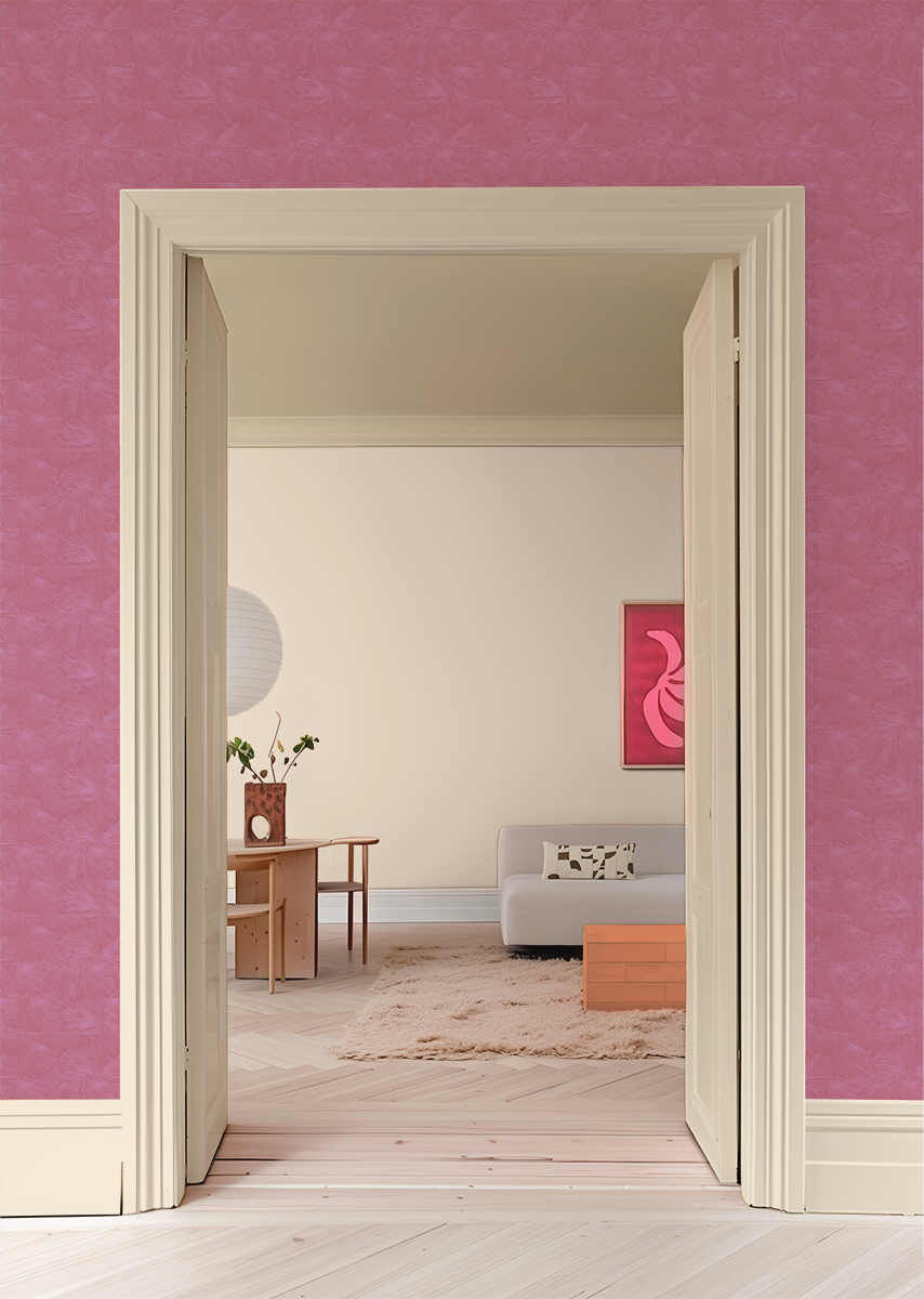 Behang Mush fuchsia