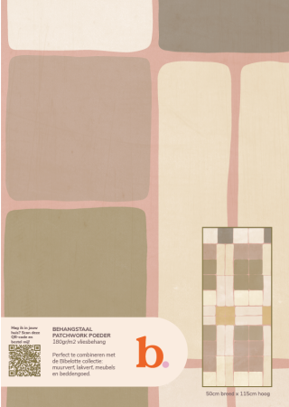 Patchwork poeder behangstaal