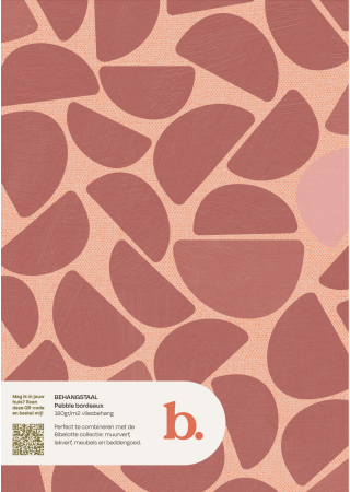 Pebble bordeaux behangstaal