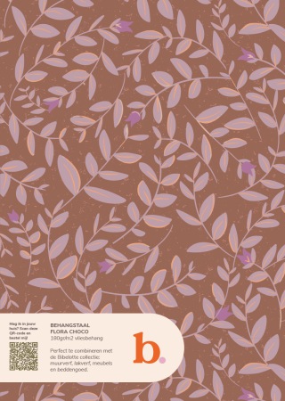Flora choco behangstaal