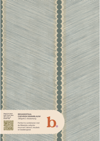 Chevron denimblauw behangstaal