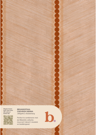 Chevron sienna behangstaal