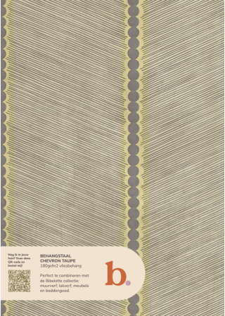 Chevron taupe behangstaal
