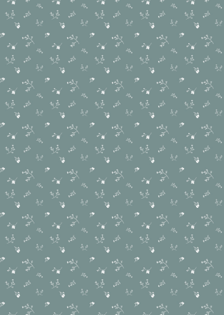 Behang Bloemenzee klein denimblauw