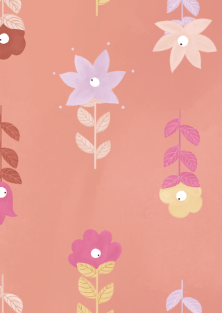 Behang Bohemian roze