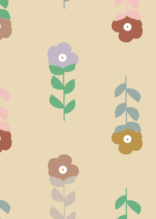 Behang Fleurtje geel