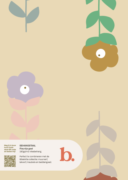 Fleurtje geel behangstaal 