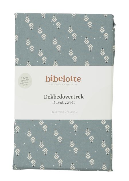 Dekbedovertrek Cappuccino - 140x220cm - print blauw