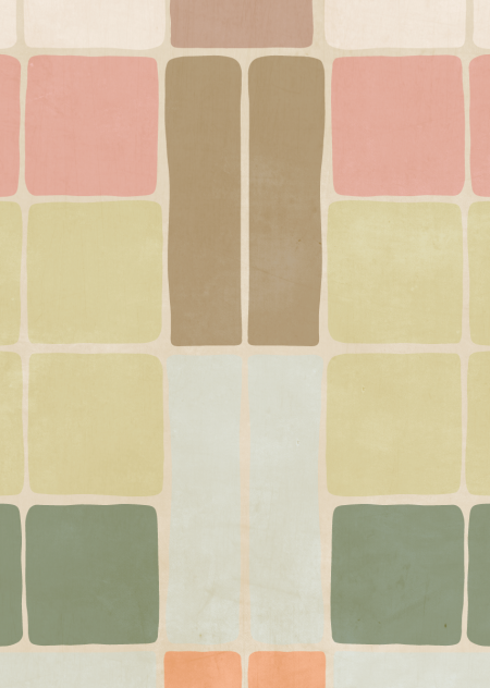 Behang Patchwork retro