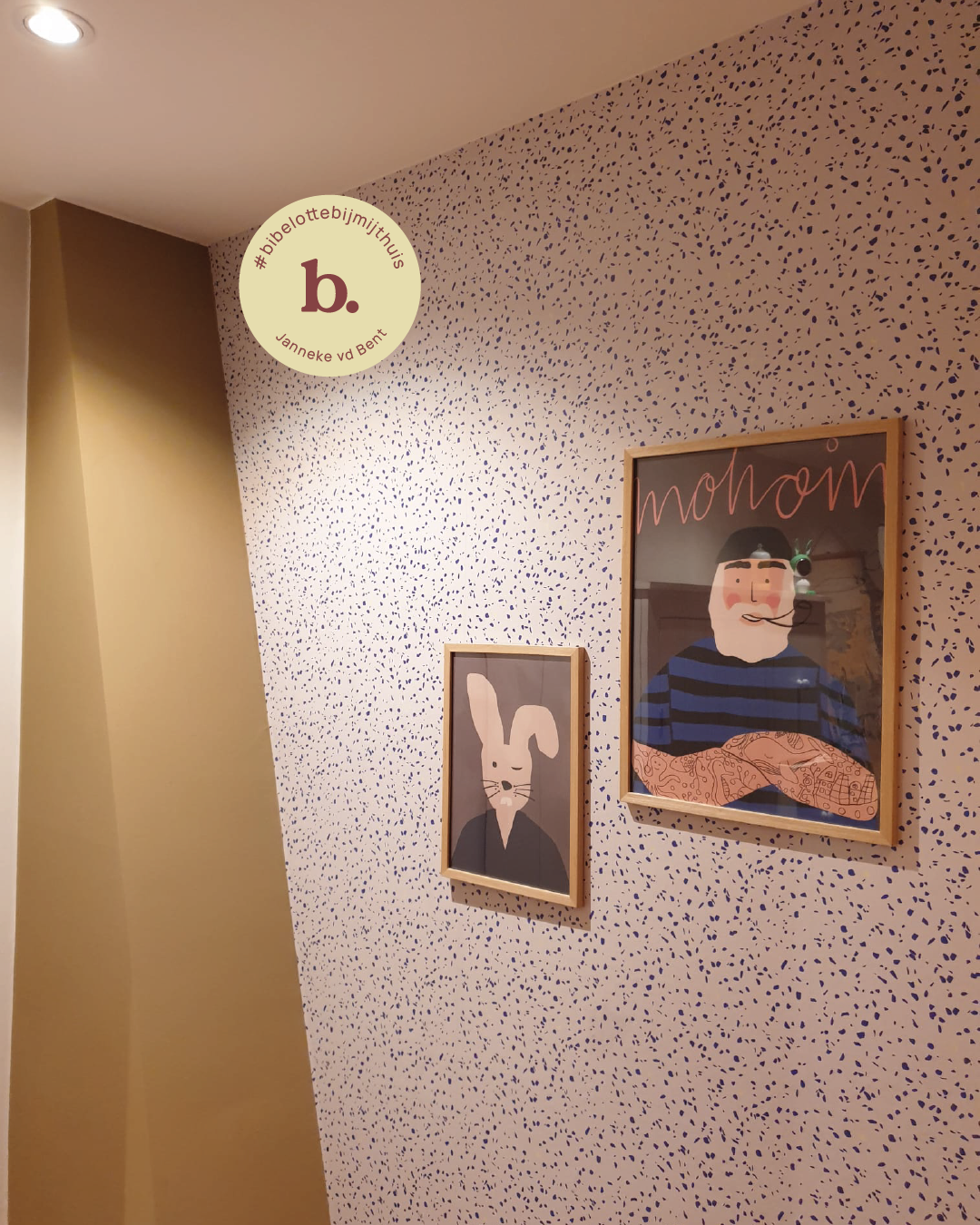 Behang Terrazzo Kobalt - Janneke vd Bent