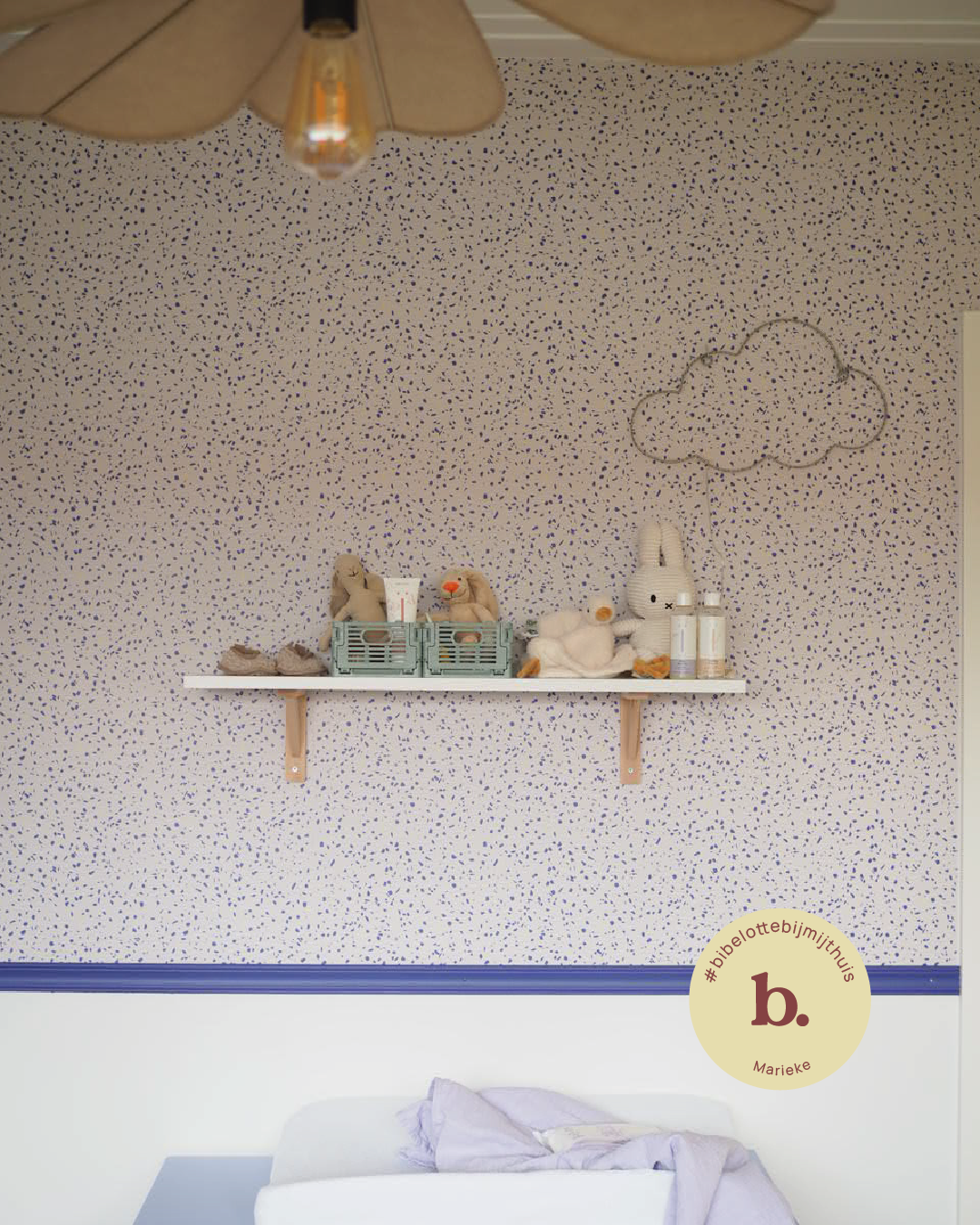 Behang Terrazzo kobalt - Marieke