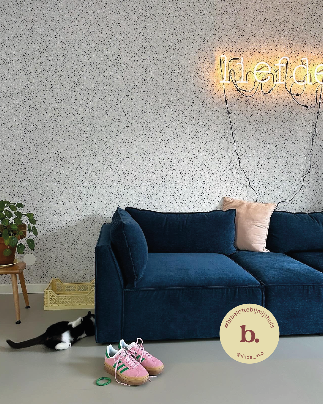 Behang Terrazzo kobalt - @linda_vvo