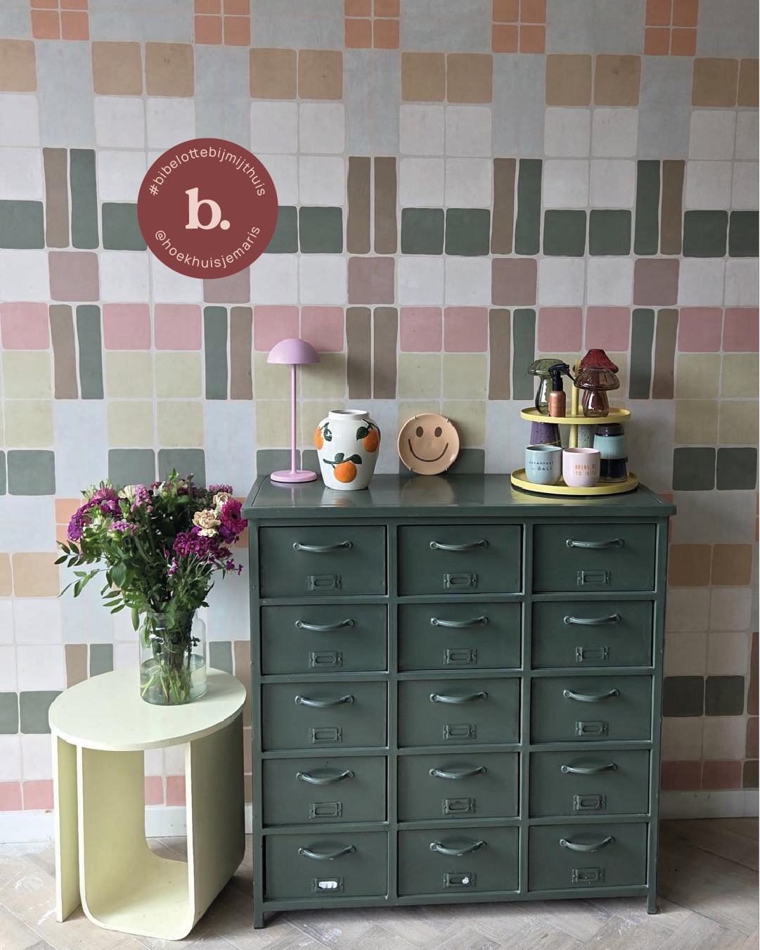 Behang Patchwork retro - @hoekhuisjemaris