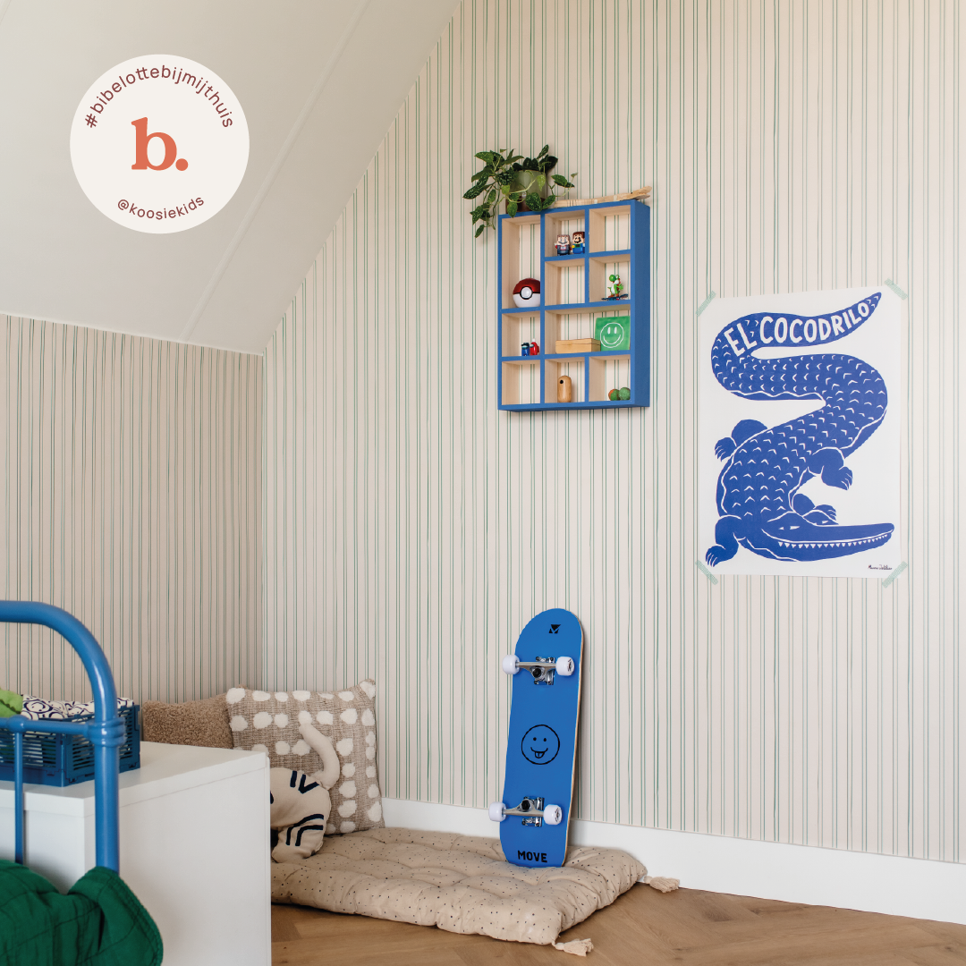 Behang Gestreept biscuit - @koosiekids