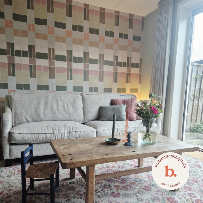 Behang Patchwork retro