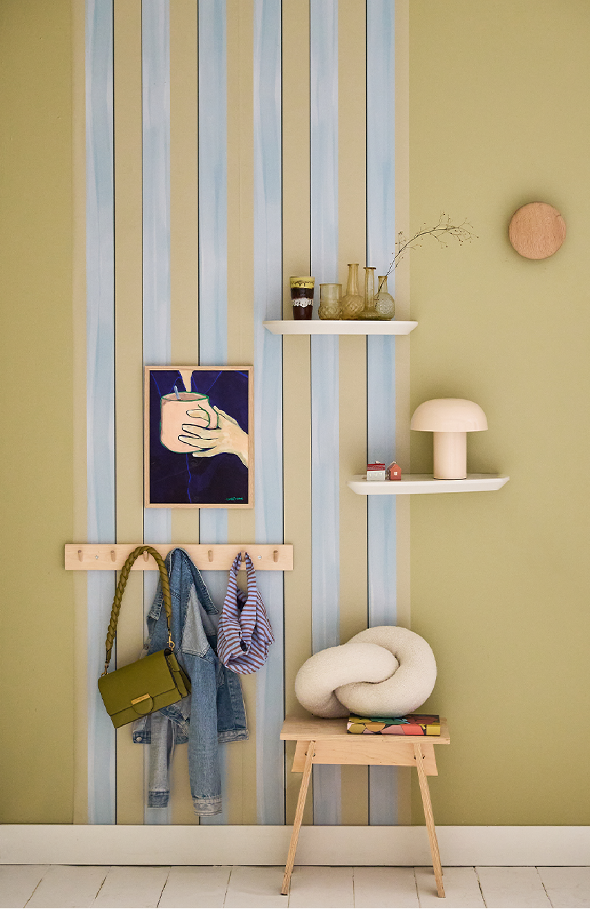 streep behang hal