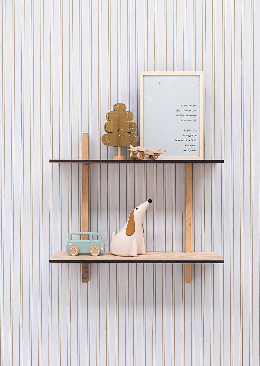 Selma wandplank op babykamer
