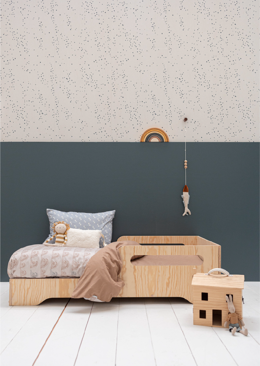 Behang Dottig in een rustig Scandinavisch interieur