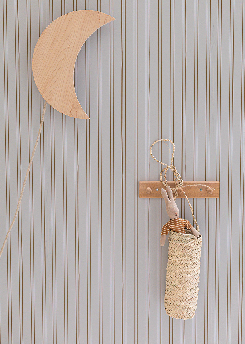 Detail van behang Gestreept zee